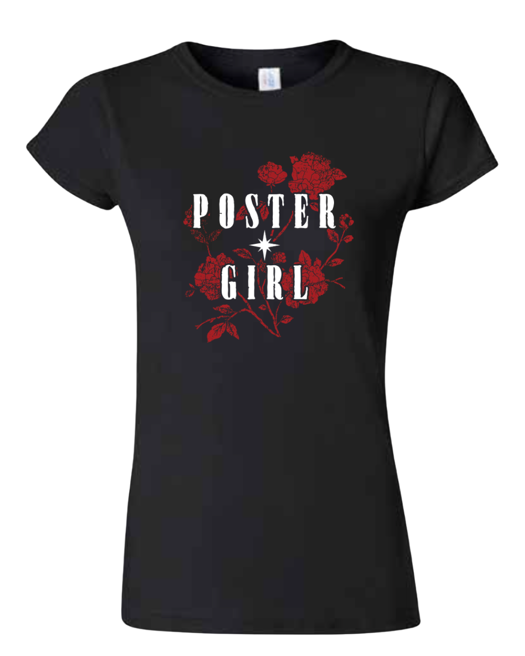 Womens Short Sleeve Roses Shirt